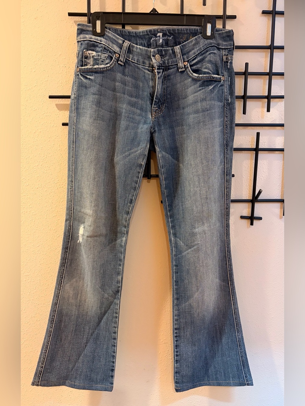 7 for All Mankind Women's Faded Blue Bootcut Jeans
